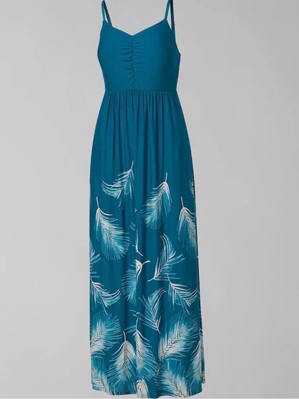 Soma Tropic Palm Ocean Depth-Print Maxi Dress